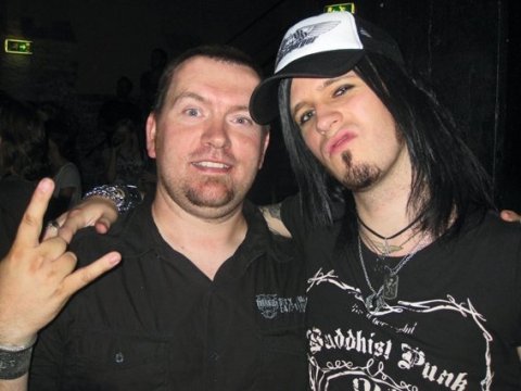 Shagrath (Dimmu Borgir) singing in a Country band wearing cowboy