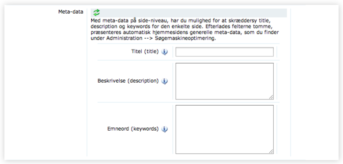 Funktioner - Søgemaskineoptimering