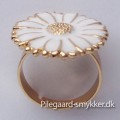 Guld-hvid Marguerit ring
