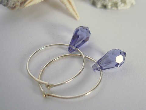 Creolere m. Swarovski Krystaldrbe
