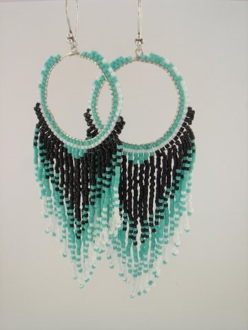 Slvreringe m. Seed Beads