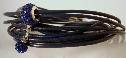 Lderarmbnd i Bl Toner