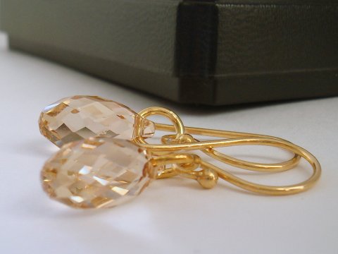 Guldreringe m. Swarovski Krystal Drber