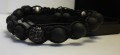 Knyttet Armbnd m. Mat Onyx