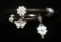 Skindarmbnd m. Charms