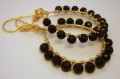 Guld Hoops m. Onyx