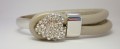 Skind Armbnd m. Krystal Hjerte