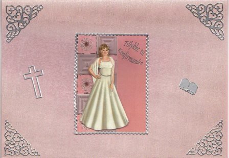 Konfirmant i lang kjole