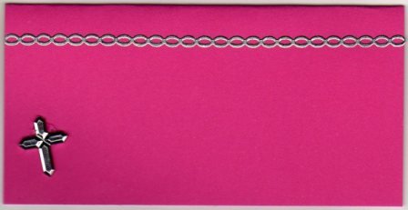 Pink bordkort til konfirmation