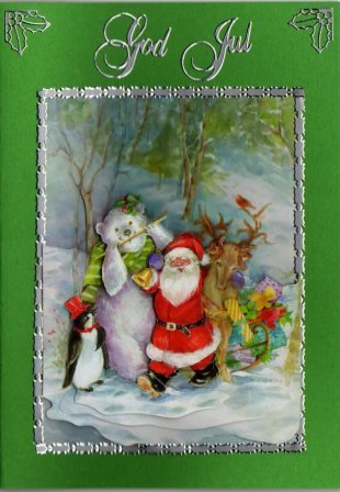 Dyr i skoven og julemand