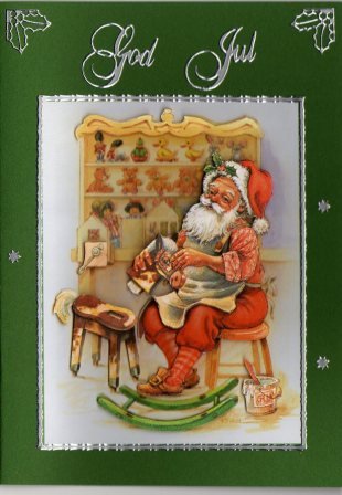 Julemand laver gyngehest