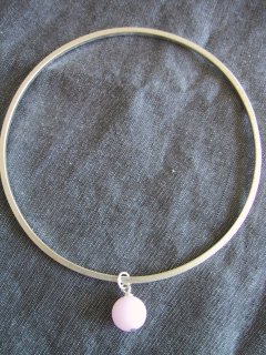 Forslvet armbnd med jade