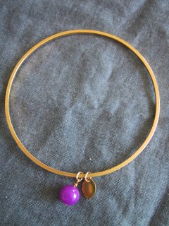 Forgyldt mat armbnd med jade