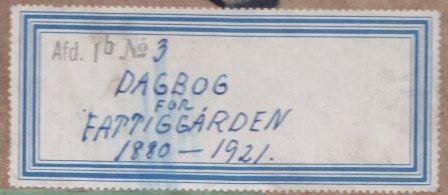 Dagbog for Fattiggården