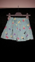 Nederdel med Is Str. 110-116 / 5-6 �r Farve: Turkis med gul/pink/lilla/ sort is