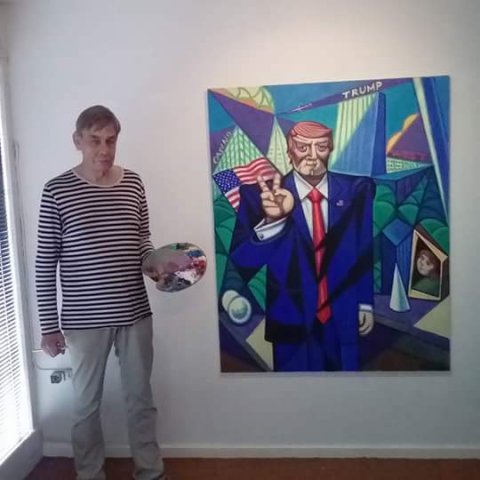 Donald Trump portraet - OOErnst 2016 - 120/150 cm Oil om camvas - vejledende pris 100.000,- dkr