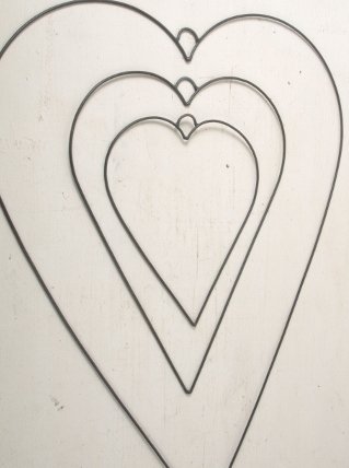 Metal heart for decoration 50x37cm