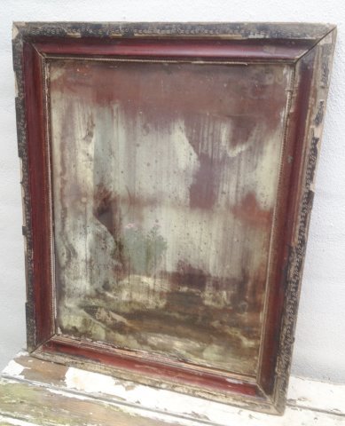 Vintage spejl, 44x55 cm