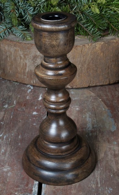 Holz Kerzenhalter f. Kronekerzen, H23 cm