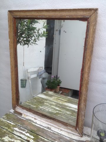 Bevelled mirror frame org. antique, 54x70 cm