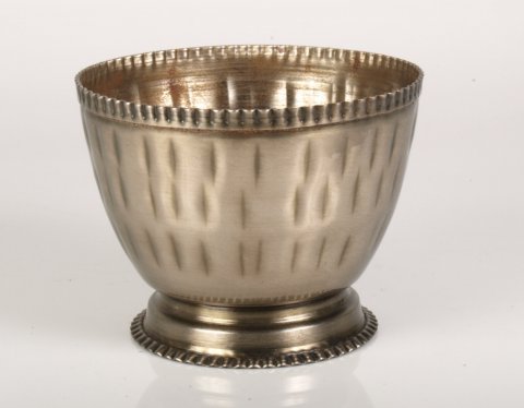 Round bowl, big, metal, 12x9 cm