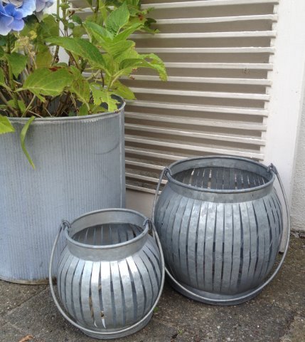 Lantern, smal, 18x14x18 cm, galvanized