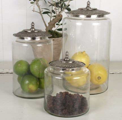 Storage jar w. lid, large, H24x14cm