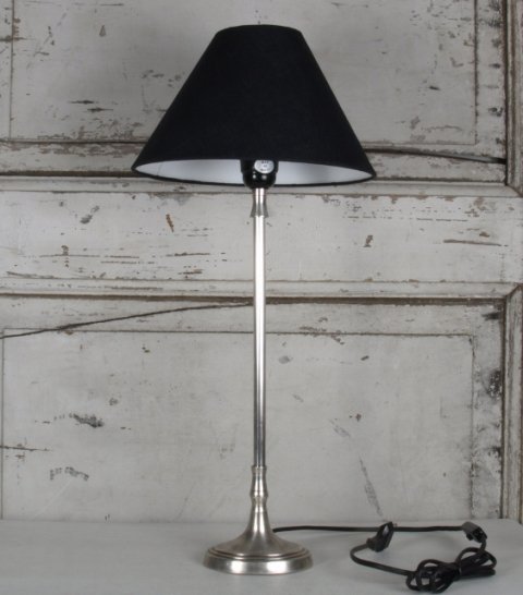 Table lamp w/black shade, H55cm