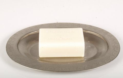 Oval plate, nickel antique, 8x13 cm