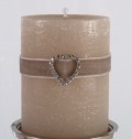 Heart clasp w. beads for ribbon