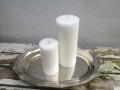 Oval plate, alu. w. nickel finish, 27x18x2,5 cm