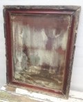 Bevelled mirror frame org. antique, 44x55 cm