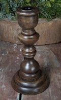 Candleholder f. crown candles, wood, H23 cm