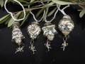 Christmas ornament with angel and pearl, silver