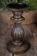 Candlestand for pillar candle, wood, H25cm