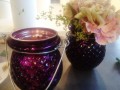 Hanging votive, lilac, 9x6 cm