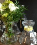 Hyacinth vase, clear, 11,5x11x7,2 cm