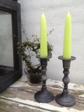Candle holder black antique, H13 cm