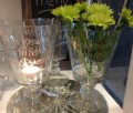 Glass Cup w/french text