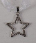 Pendant star w/clear crystals