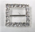 Square clasp w. beads, for ribbon