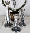 Candlestand, grey antique, H17,5x10 cm