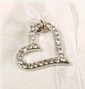 Heart w. beads and chiffon ribbon