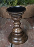 Candleholder for pillarcandles, wood, H18 cm