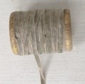 Velvet ribbon, grey,  wood spool, 5mmx25m