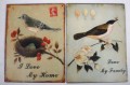 Metal sign w. birds 2 ass., 25x33 cm