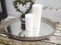 Mirrorplate, 42x27x4 cm, nickel antique