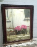 Bevelled mirror frame org. antique, app. 44,5x54,5