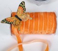 Velvet ribbon, orange, 15mm