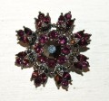 Brooch, lilac beads